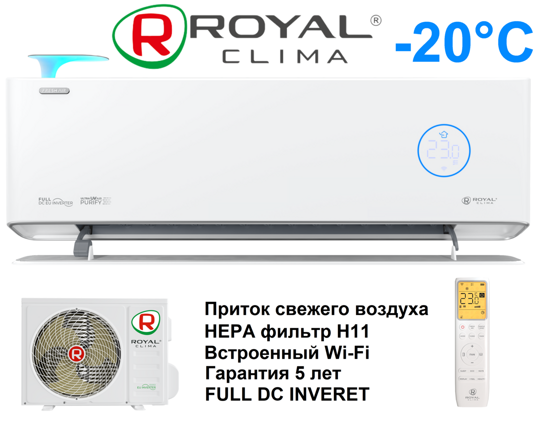 Тепловой насос Royal Clima тип воздух-воздух серии FRESH RCI-RF30HN